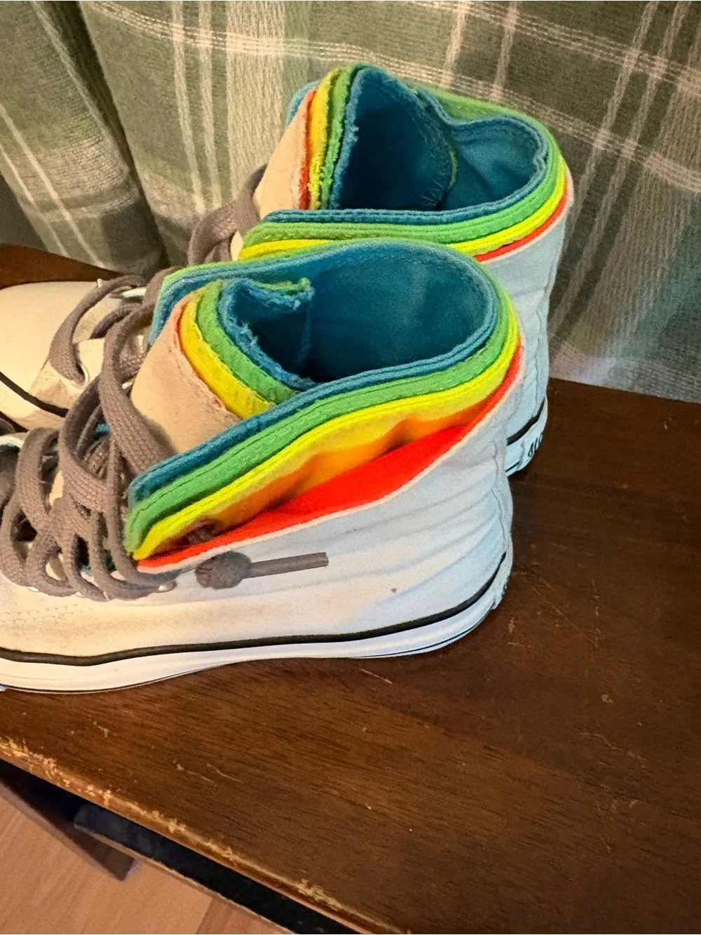 Converse stacked four layer neon body all star high top sneakers 7 - Picture 5 of 11